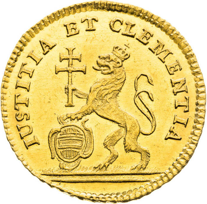 Zlatý žetón 1741 (3/4 Dukát) - reverz