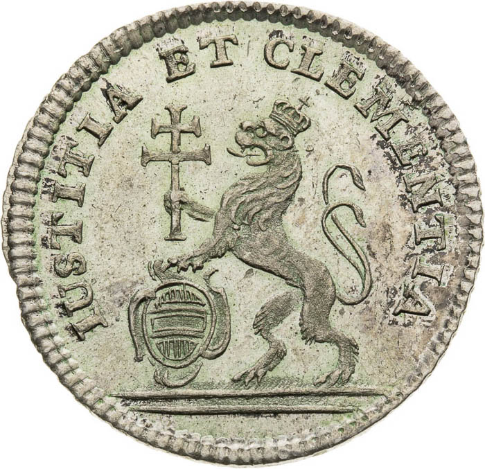 Strieborný žetón 1741 - reverz