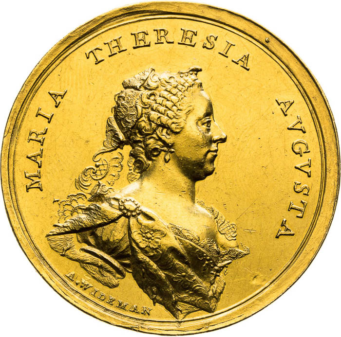 Zlatá medaila 1741 (10 Dukát) - averz