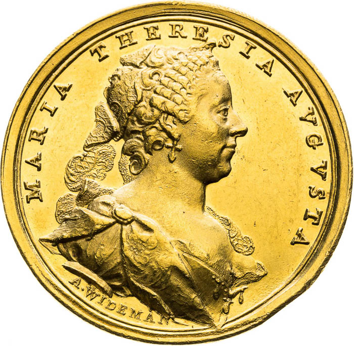 Zlatá medaila 1741 (5 Dukát) - averz