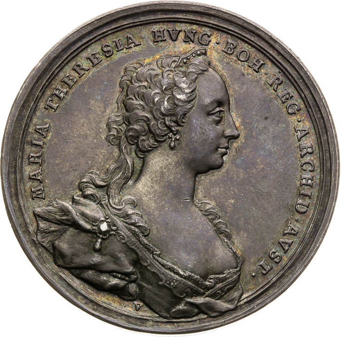 Strieborná medaila 1741 - averz