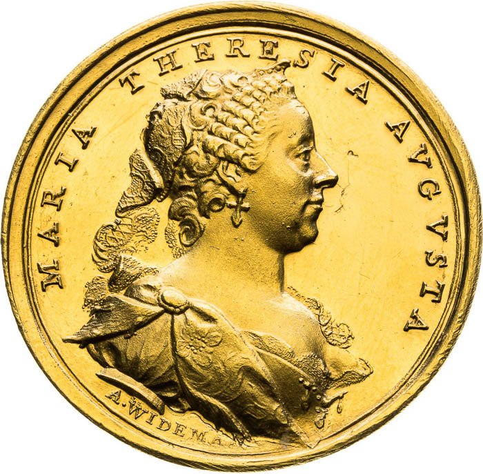 Gold Medal 1743 (5 Ducats) - front