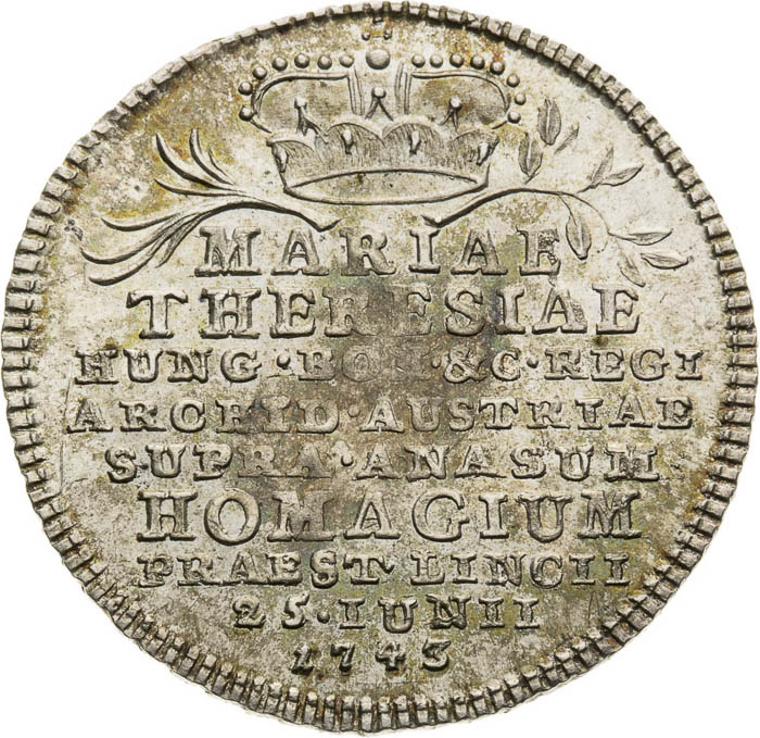 Silver Token 1743 - front