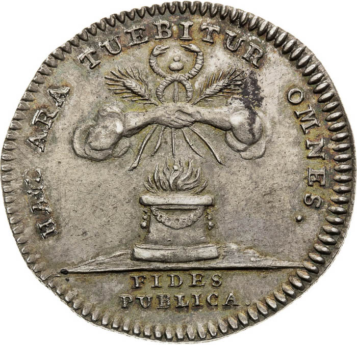 Silver Token 1744 - back