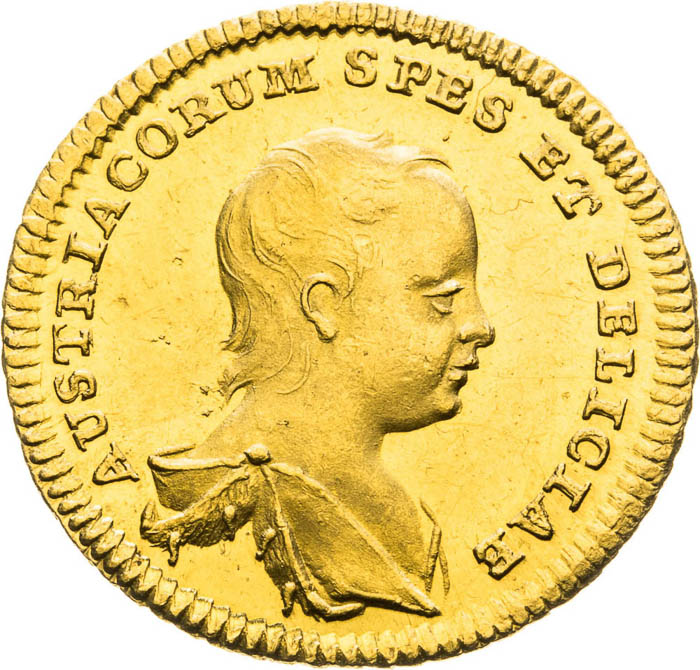 Gold Token 1741 (1/2 Ducat) - front
