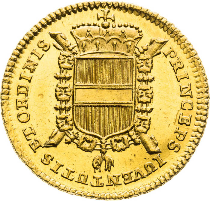 Gold Token 1741 (1/2 Ducat) - back