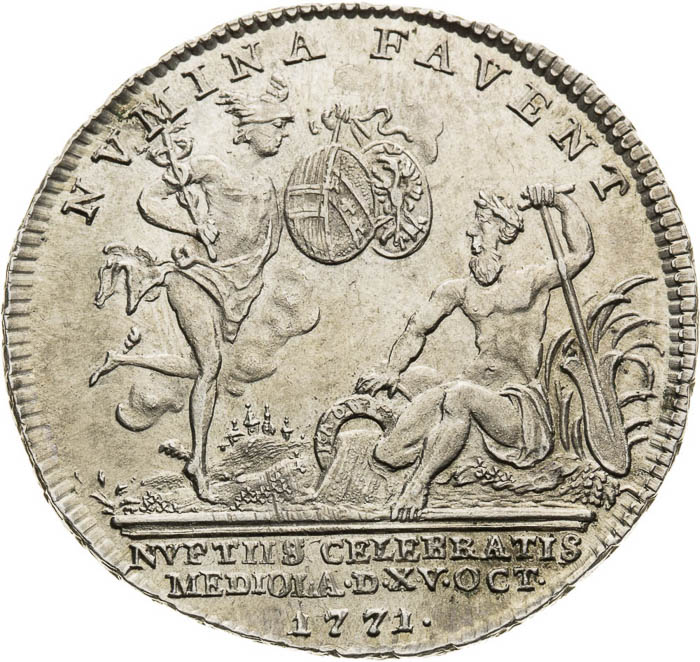 Silver Token 1771 - back