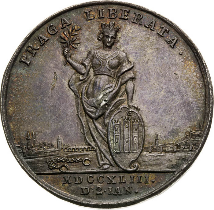 Silver Medal 1743 - back