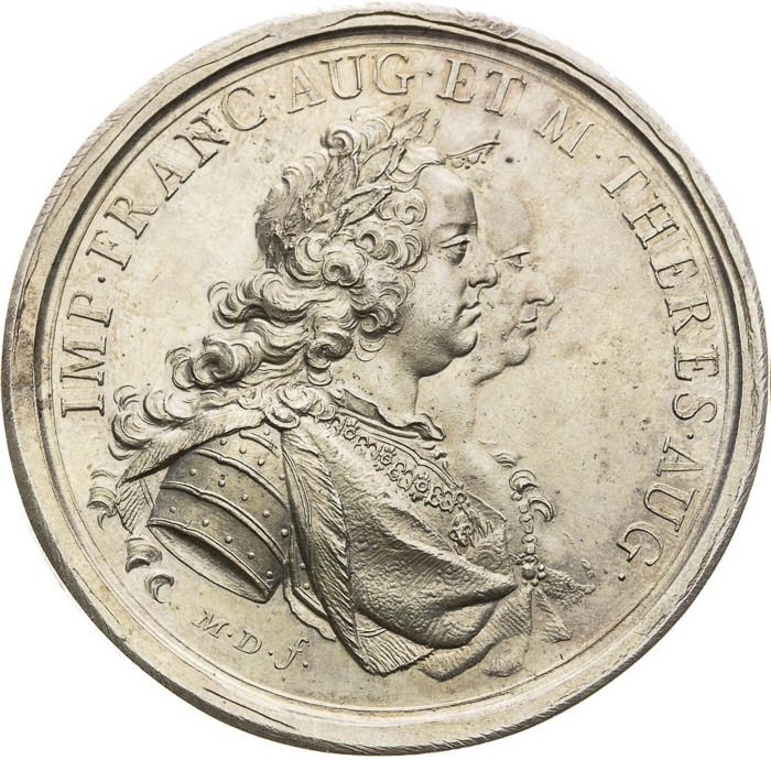 Strieborná medaila 1751 - averz
