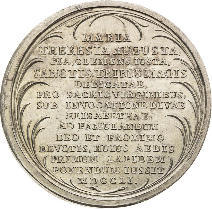 Strieborná medaila 1751 - reverz