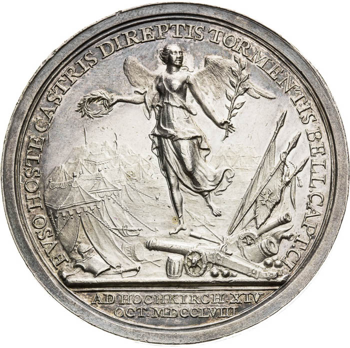 Strieborná medaila 1758 - reverz