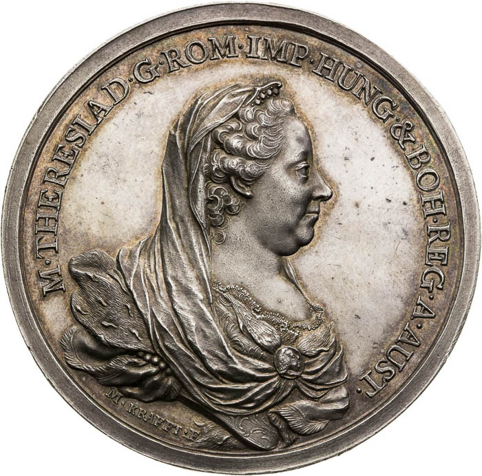 Strieborná medaila 1767 - averz