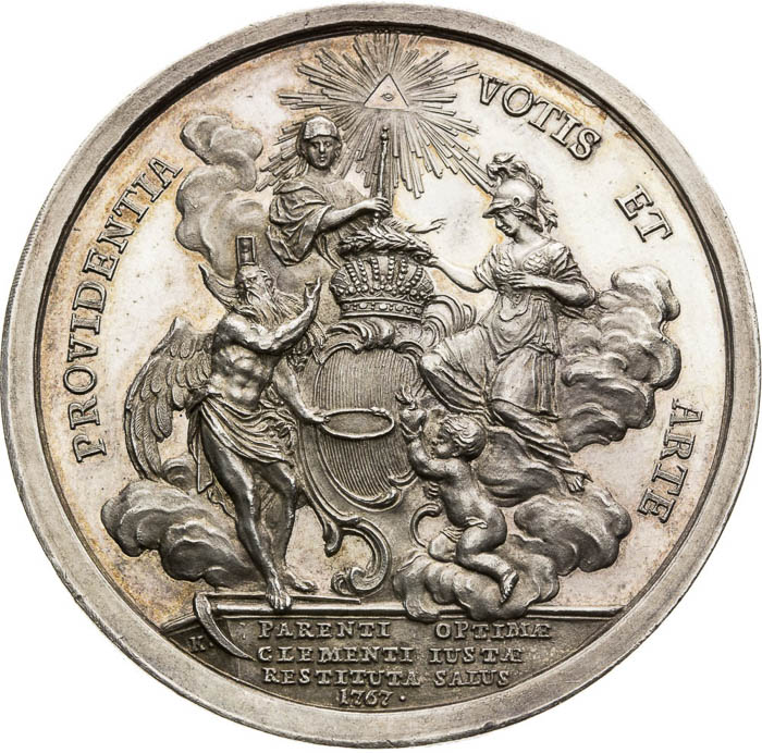 Strieborná medaila 1767 - reverz