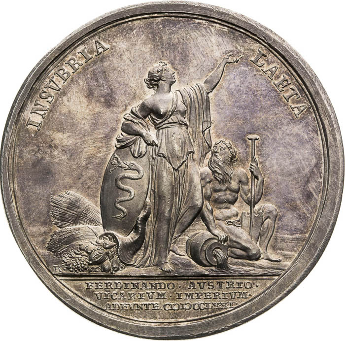 Strieborná medaila 1771 - reverz