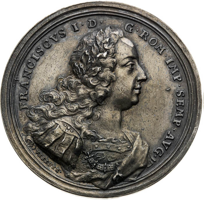 Stříbrná medaile 1745 - avers