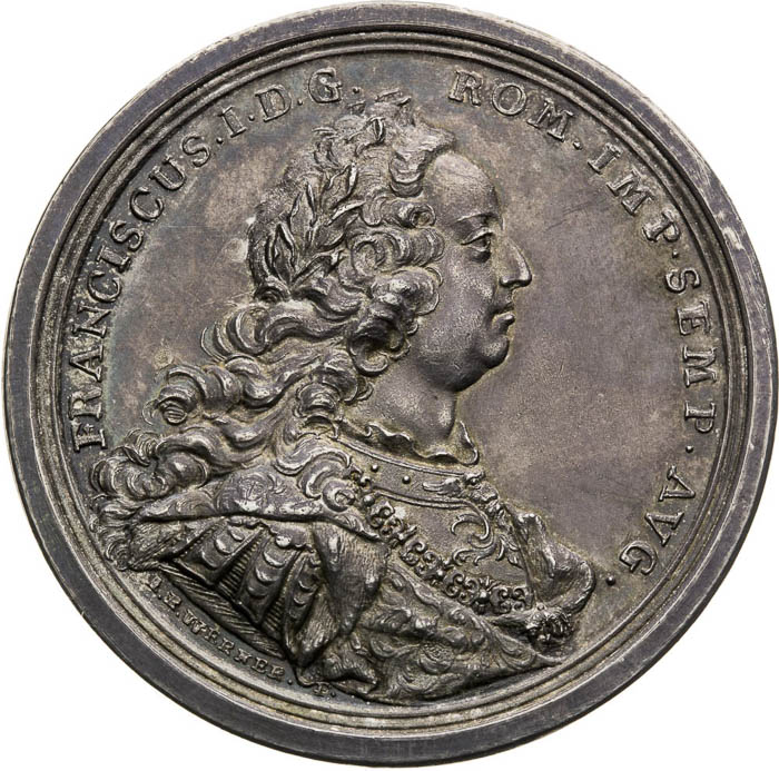 Stříbrná medaile 1745 - avers