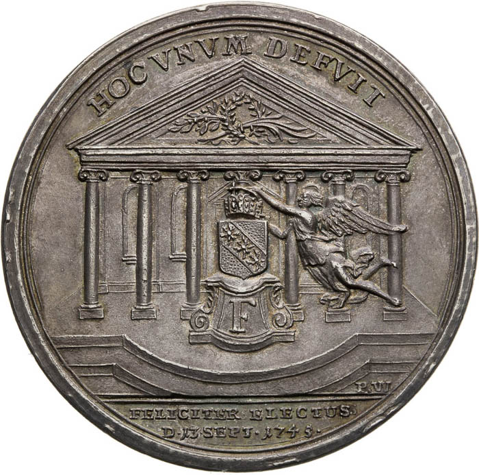 Stříbrná medaile 1745 - revers