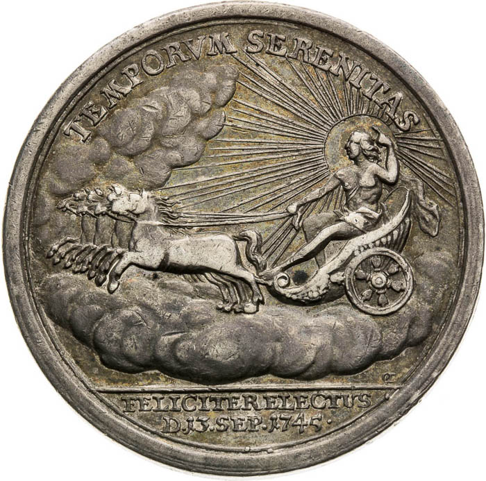 Stříbrná medaile 1745 - revers