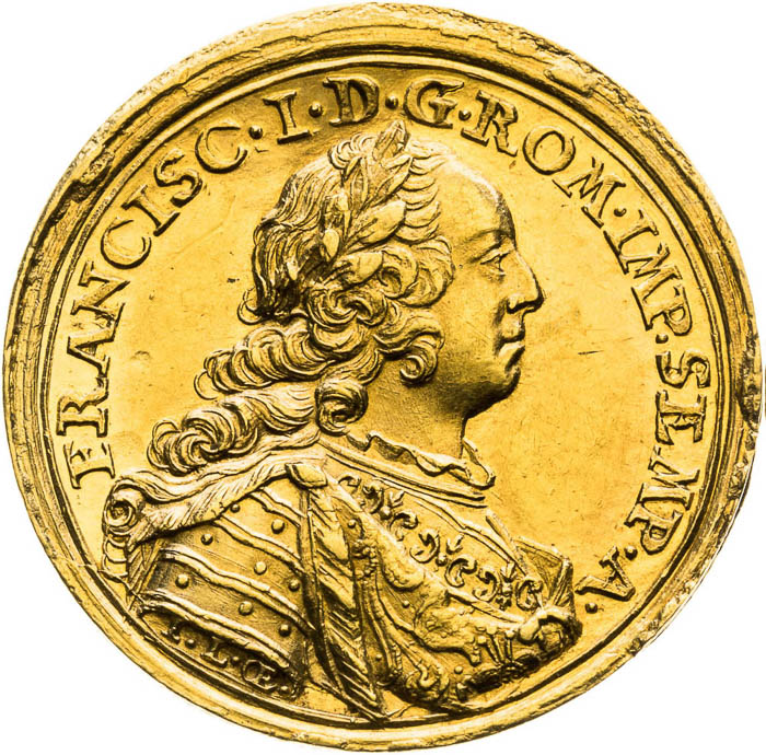 Zlatá medaile 1745 (Dukát) - avers