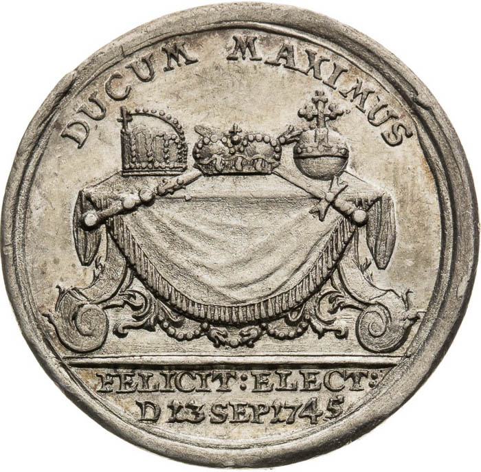 Stříbrná medaile 1745 - revers