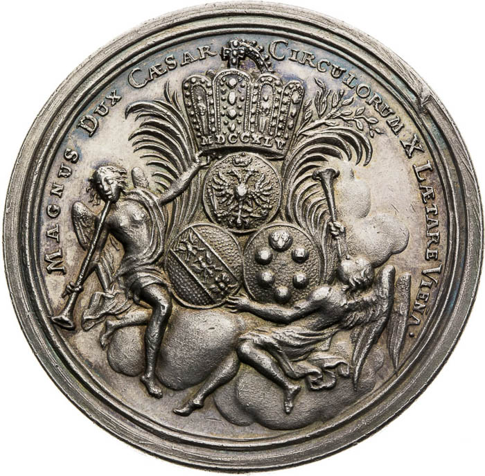 Strieborná medaila 1745 - reverz
