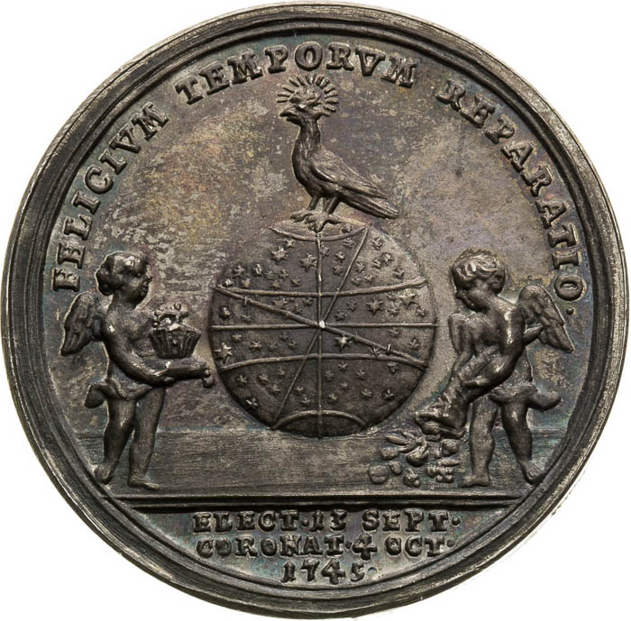 Strieborná medaila 1745 - reverz