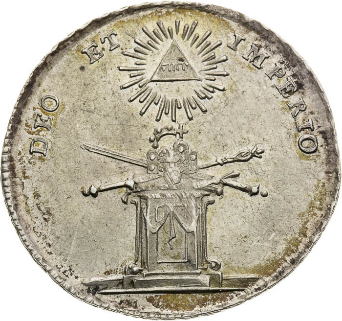 Strieborný žetón 1745 - reverz