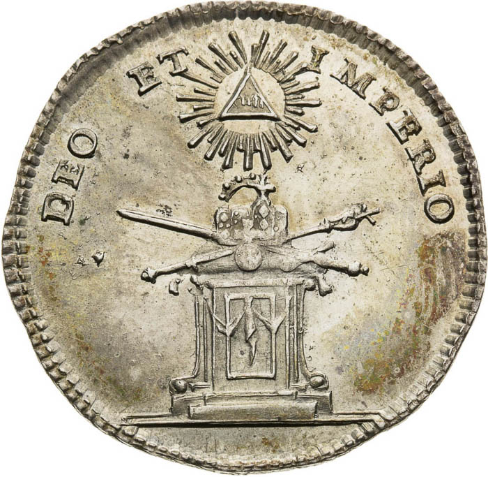 Strieborný žetón 1745 - reverz