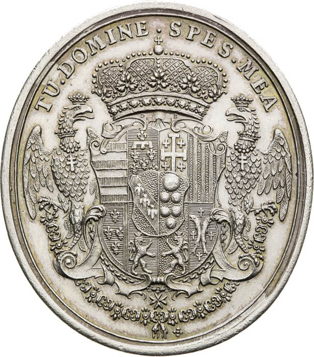 Strieborná medaila 1740 - reverz