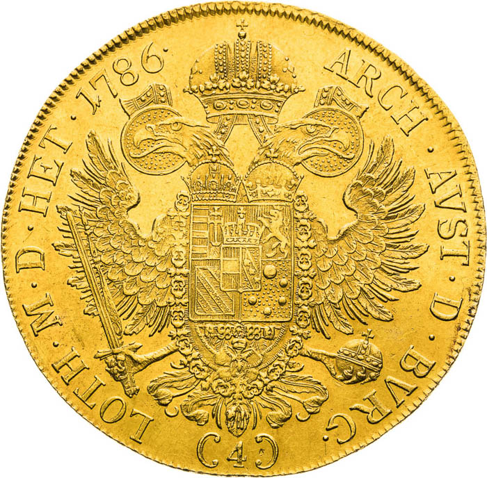 4 Ducats 1786 - back