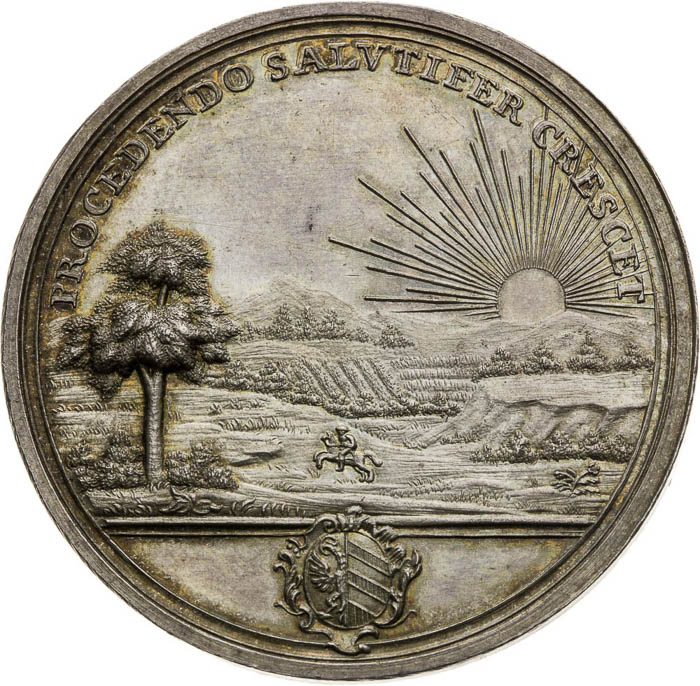 Strieborná medaila 1764 - reverz