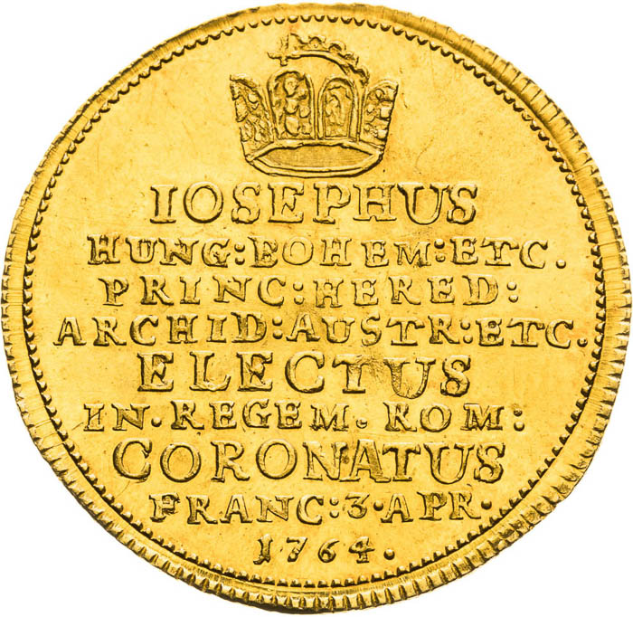Gold Token 1764 (3/4 Ducat) - front