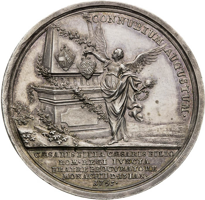 Strieborná medaila 1765 - reverz