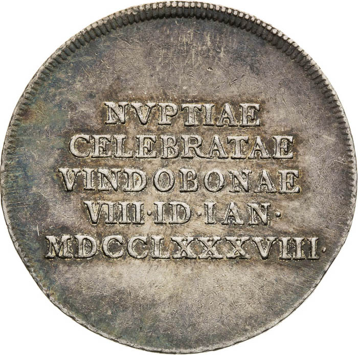 Strieborná medaila 1788 - reverz