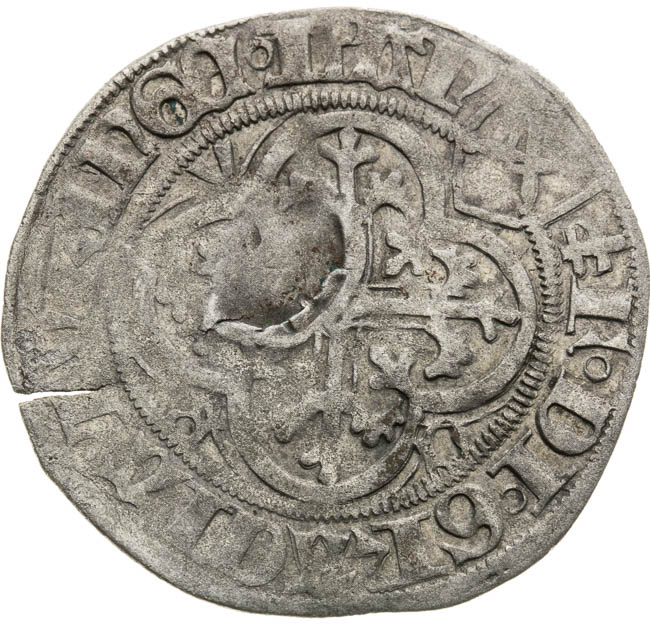 Groschen. Countermark (eagle) - front