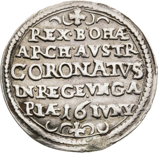 Strieborný žetón 1647 - reverz