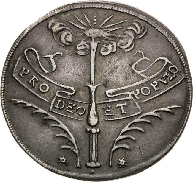 Strieborný žetón 1653 - reverz