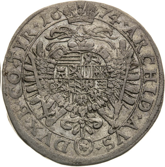 XV Kreutzer 1674 - back