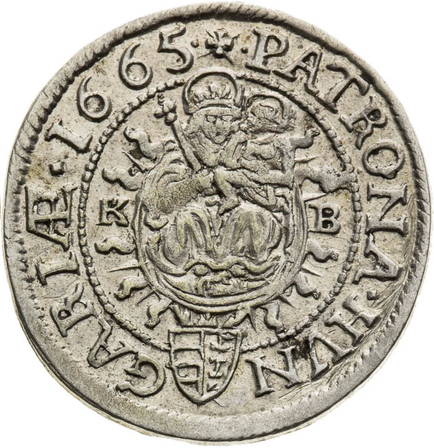 3 Kreutzer 1665 - back