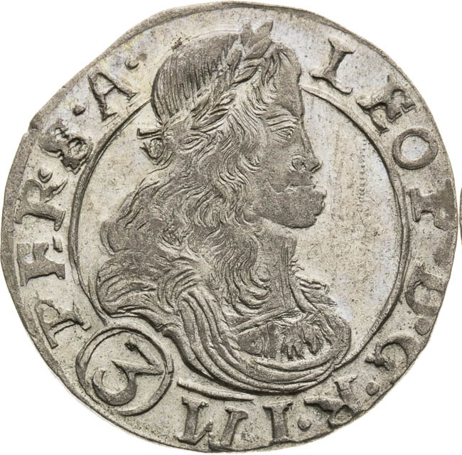 3 Kreutzer 1680 - front