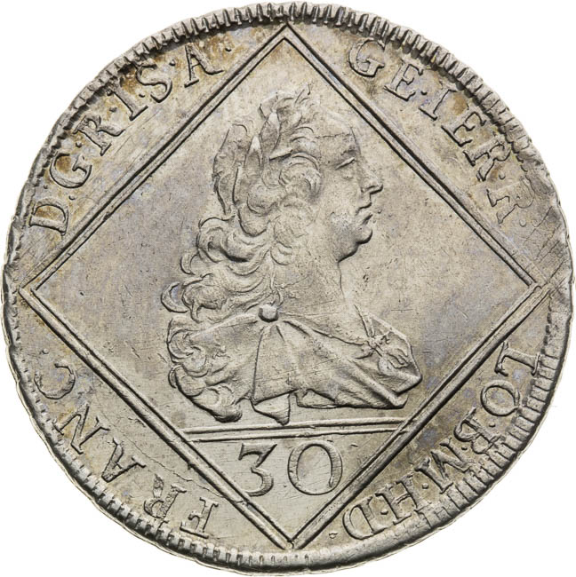 30 Krejcar 1753 - avers