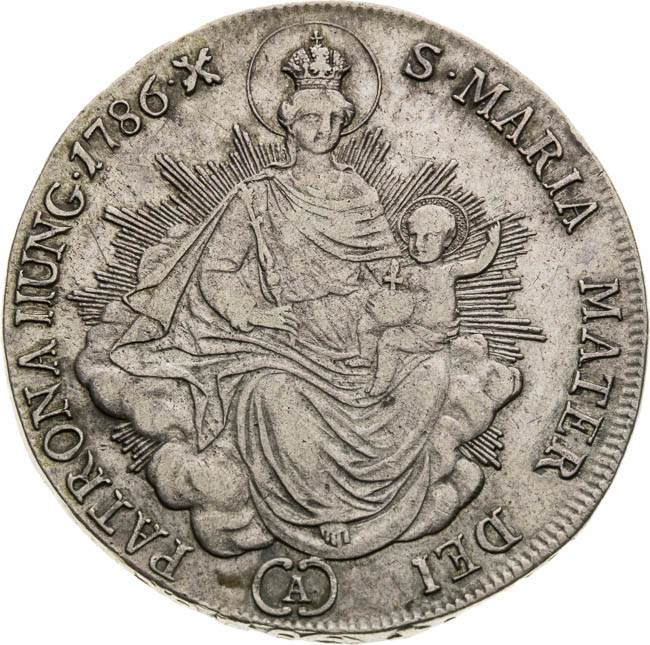 1/2 Thaler 1786 - back