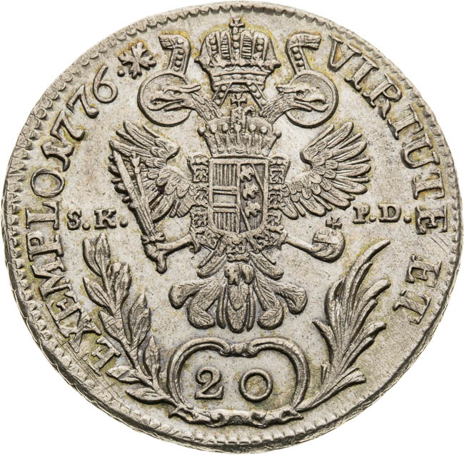 20 Kreutzer 1776 - back