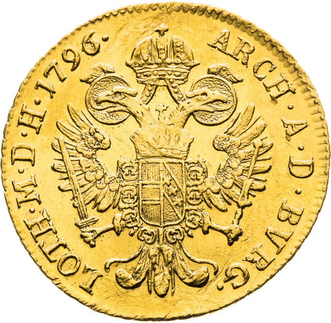 Dukát 1796 - reverz