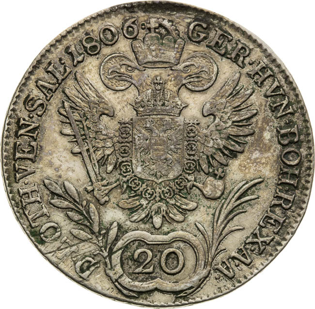 20 Grajciar 1806 - reverz