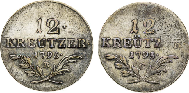 12 Grajciar 1795 (2 ks) - averz