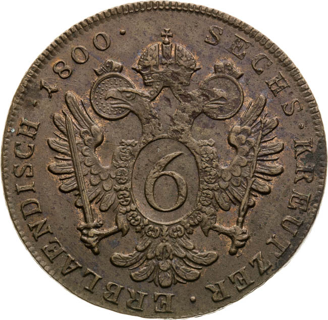 6 Grajciar 1800 - reverz