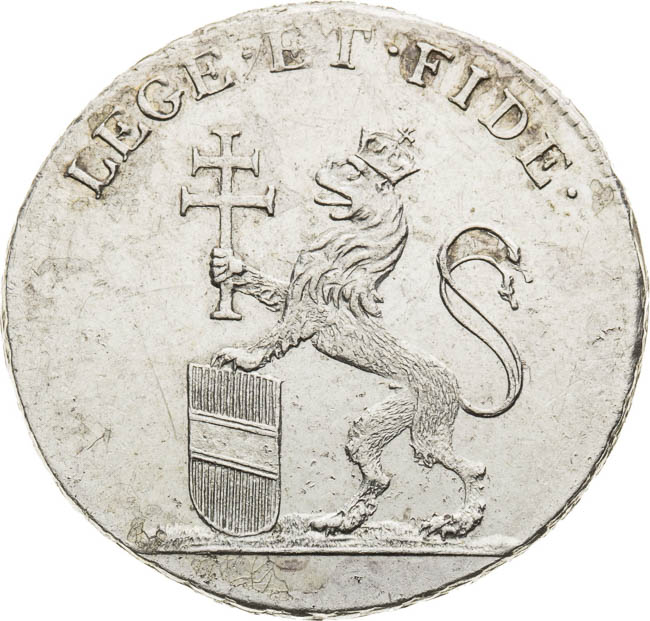 Strieborný žetón 1792 - reverz