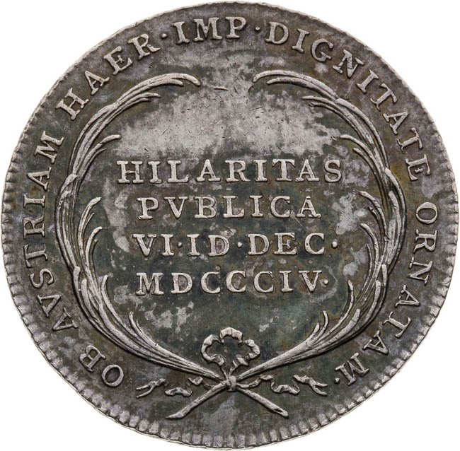 Strieborný žetón 1804 - reverz