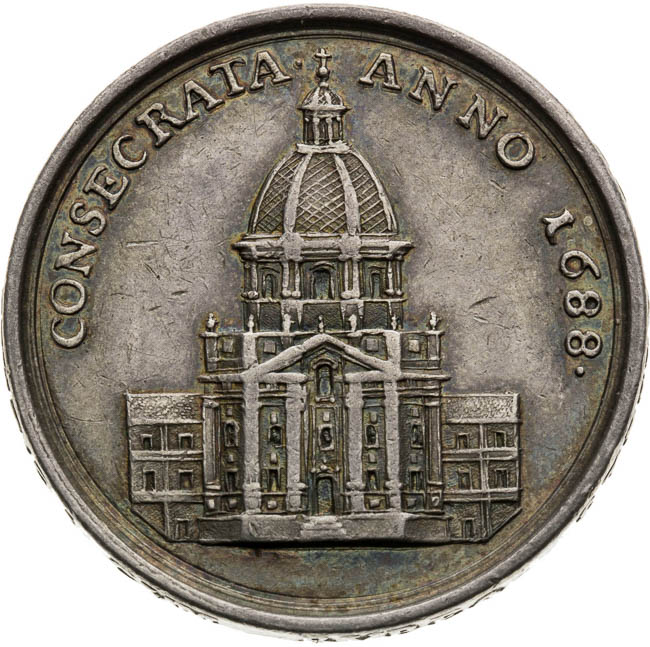 Silver medal 1688 - back